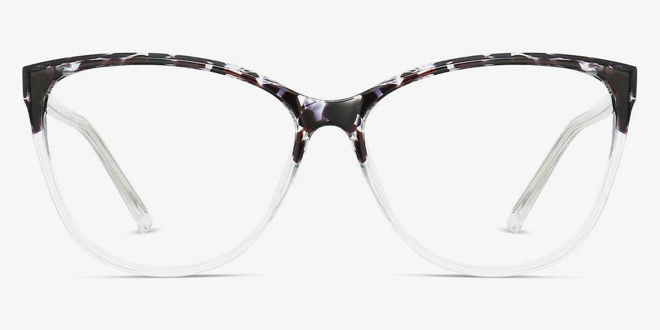 Black Tortoiseshell Clear Oren - Cat Eye Glasses