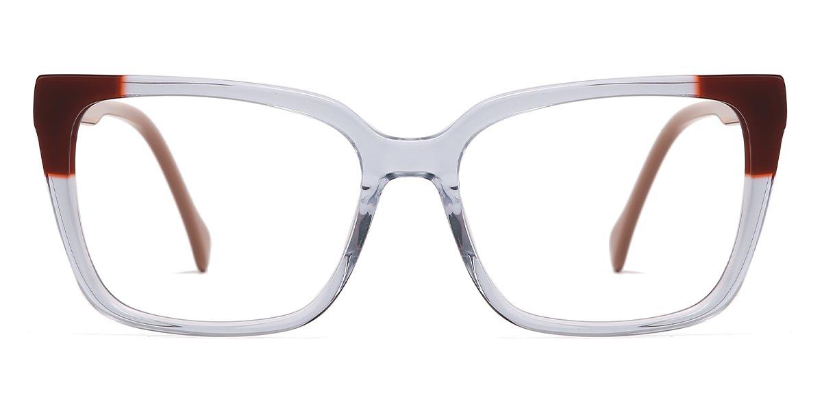 Clear Grey Levi - Rectangle Glasses
