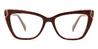 Wine Declan - Cat Eye Glasses