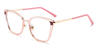 Light Pink Eupraxia - Cat Eye Glasses