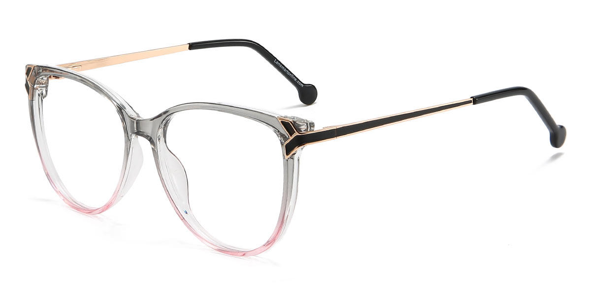 Grey Pink Molly - Cat Eye Glasses