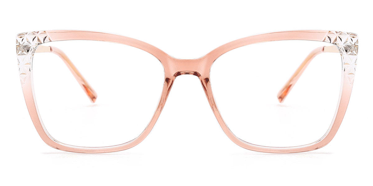 Coral Orange Lyric - Square Glasses