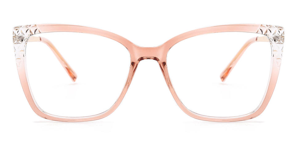 Coral Orange Lyric - Square Glasses