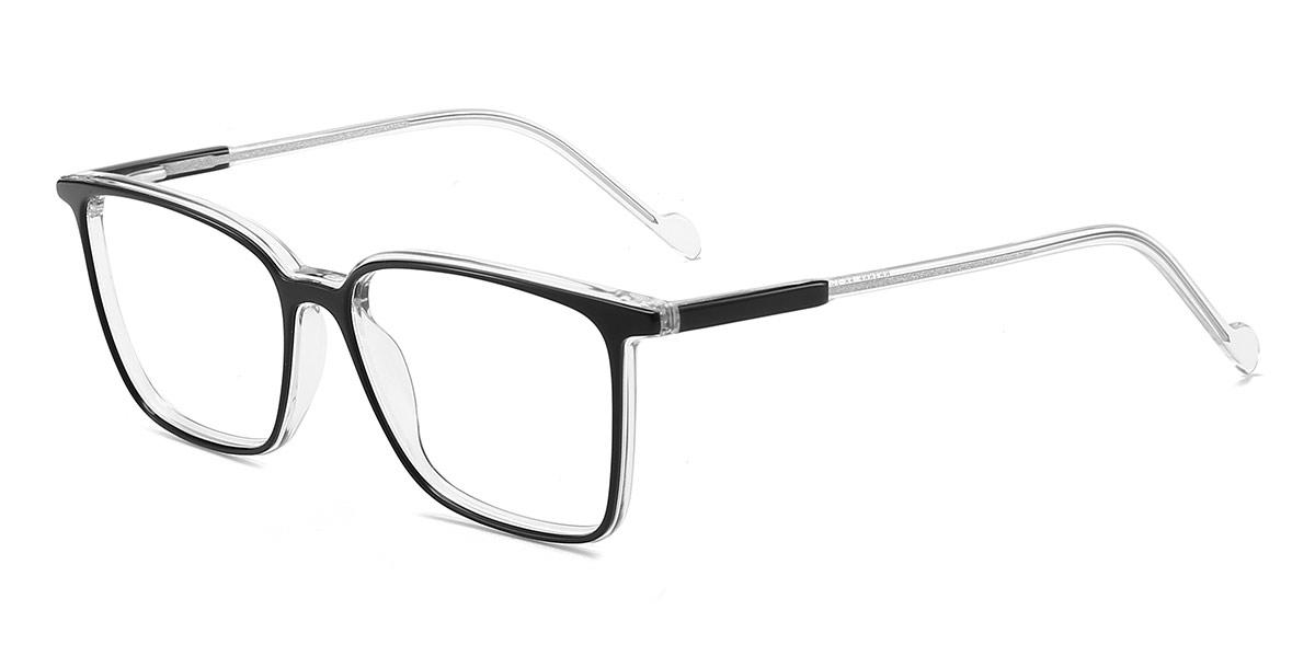 Black Clear Filippo - Rectangle Glasses