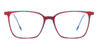 Red Blue Filippo - Rectangle Glasses