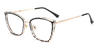 Black Brunette Spots Candice - Cat Eye Glasses