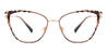 Grey Brown Spots Harlotte - Cat Eye Glasses