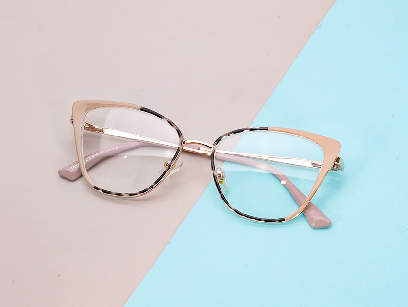 Harlotte - Cat Eye Pink Glasses For Women
