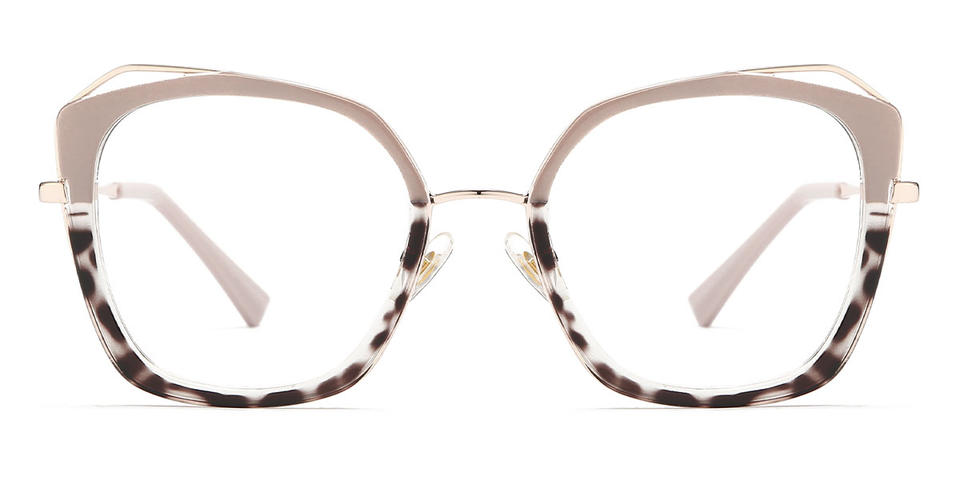 Cameo Brown Brown Spots Sylvia - Square Glasses