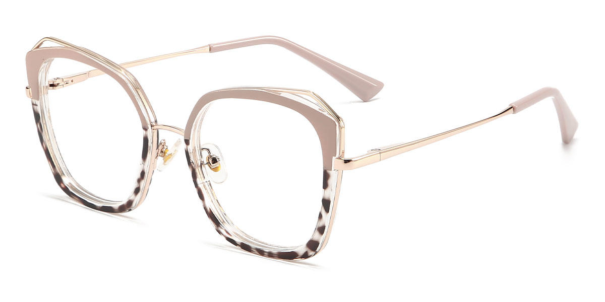 Cameo Brown Brown Spots Sylvia - Square Glasses