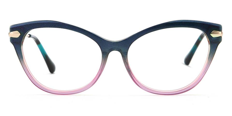 Shiny Blue Purple Jessica - Cat Eye Glasses
