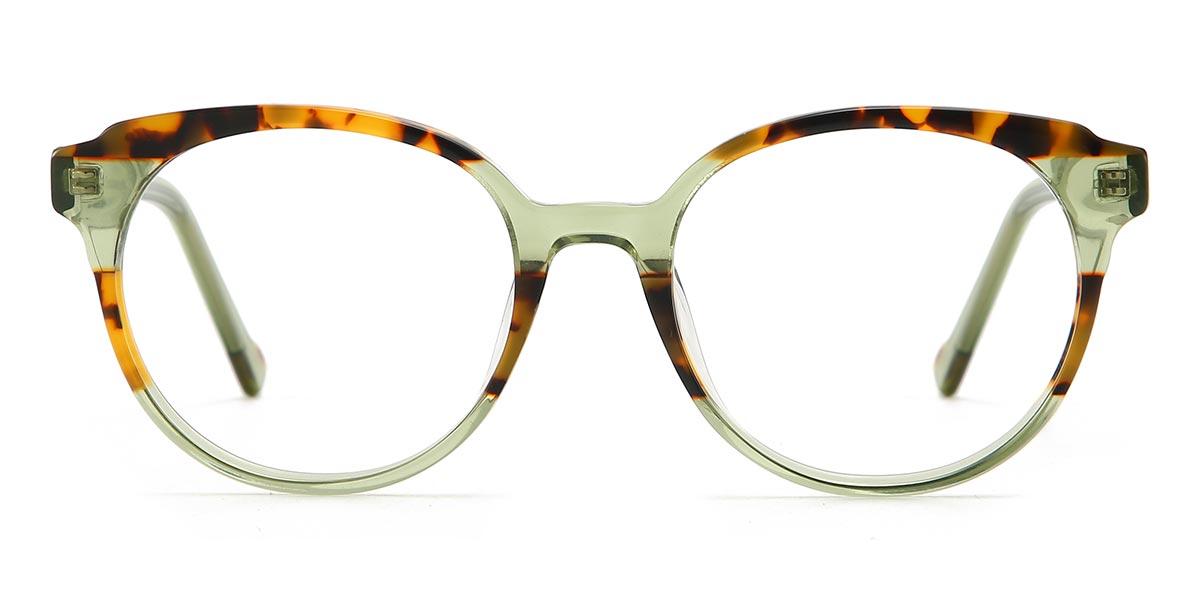 Baby Green Tortoiseshell Margaret - Oval Glasses
