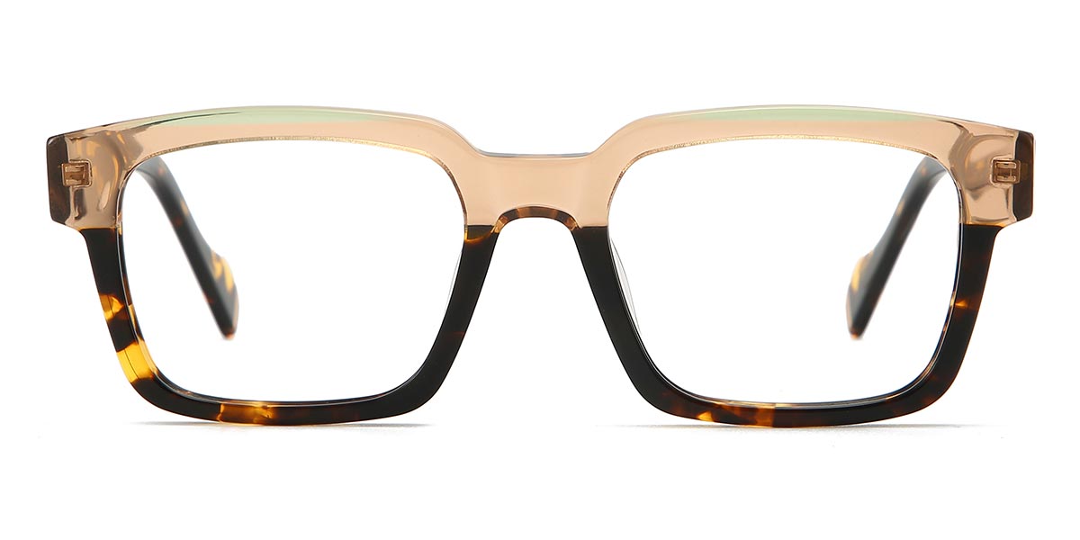 Tawny Tortoiseshell Jonah Glasses - Rectangle Glasses