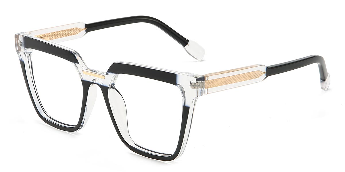 Black Clear Arthur - Square Glasses