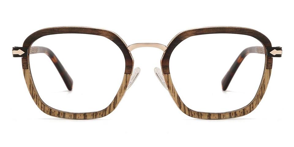 Ebony Zebrano Antonio - Square Glasses