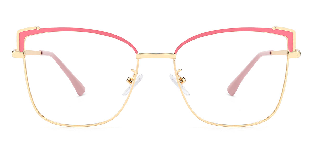 Gold Pink Carley - Square Glasses