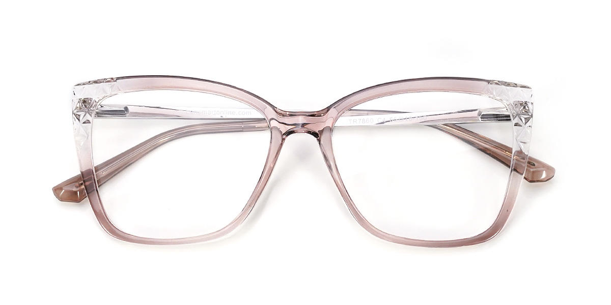 Grey Purple Lyric - Square Glasses