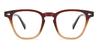 Gradient Brown Qara - Square Glasses