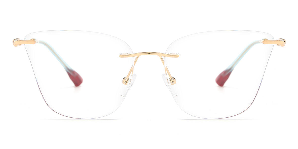 Gold Red Barbara - Cat Eye Glasses
