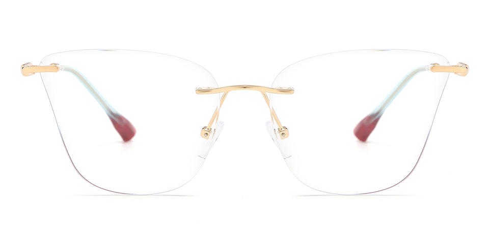 Gold Red Barbara - Cat Eye Glasses