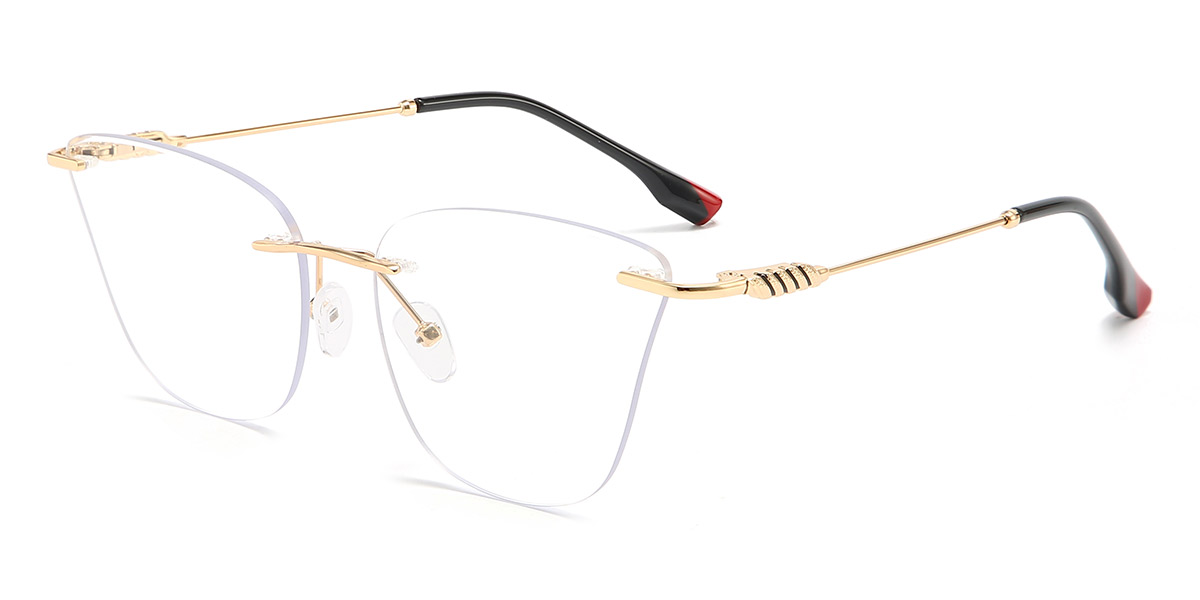 Gold Black Barbara - Cat Eye Glasses