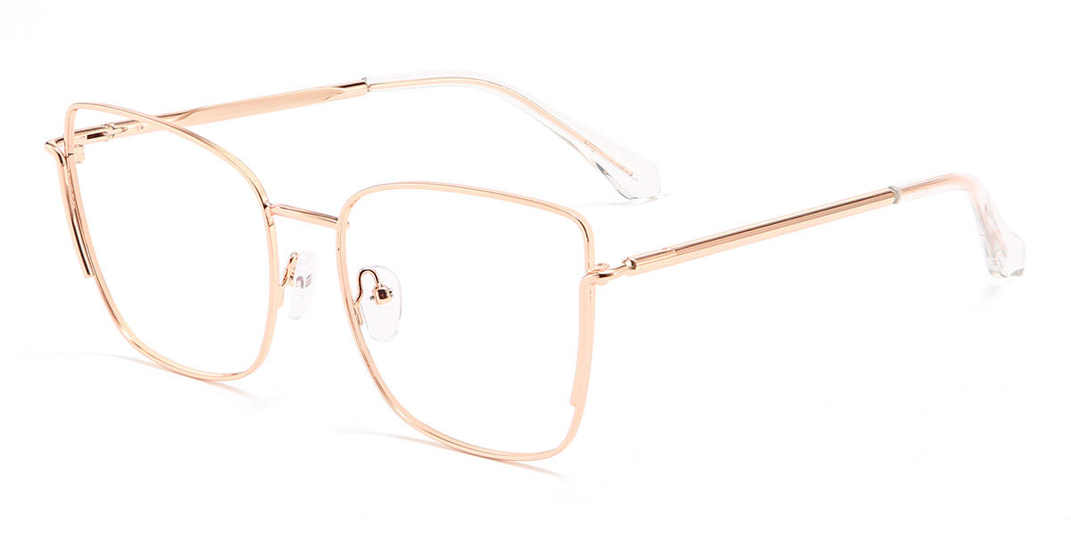 Rose Gold Charlotte - Square Glasses