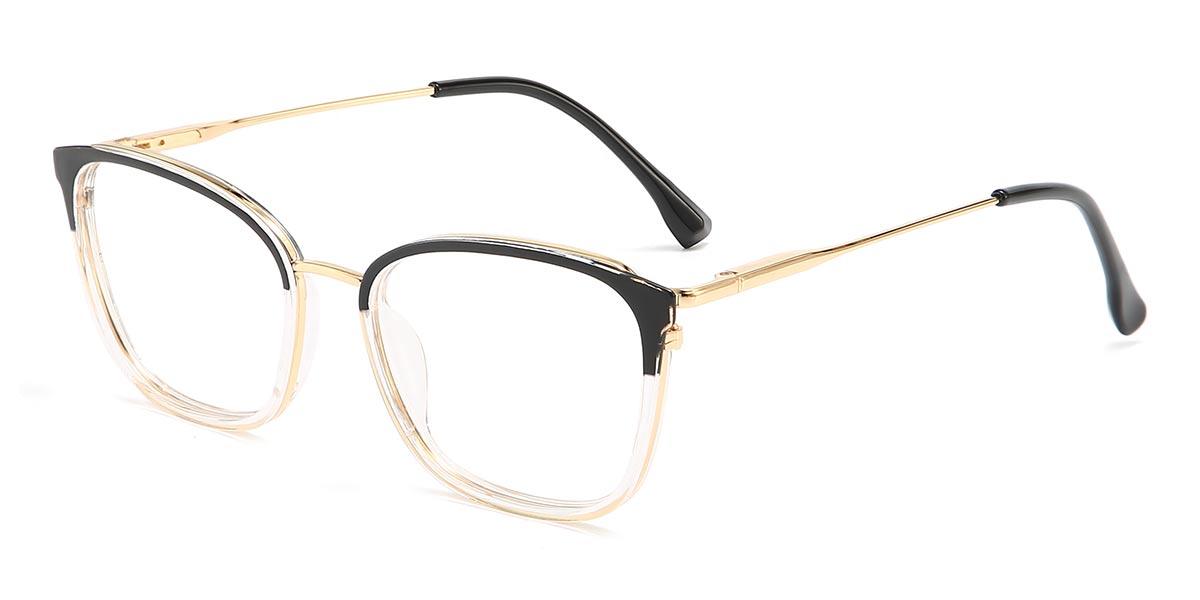 Black Clear Eleanore - Rectangle Glasses