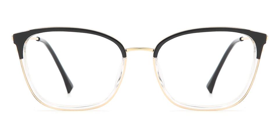 Black Clear Eleanore - Rectangle Glasses