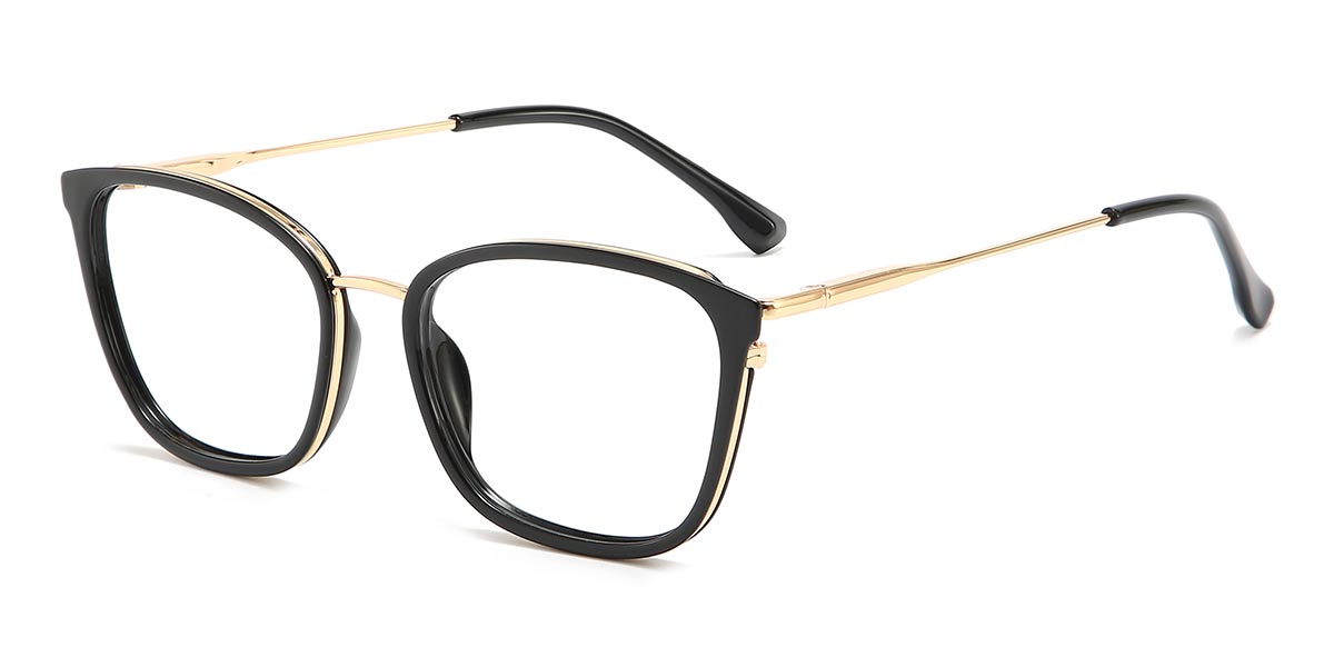 Eleanore - Rectangle Black Glasses For Men & Women