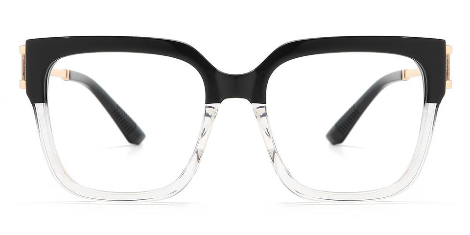 Black Clear Malcolm - Square Glasses