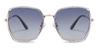 Clear Gradual Grey Kathi - Square Sunglasses