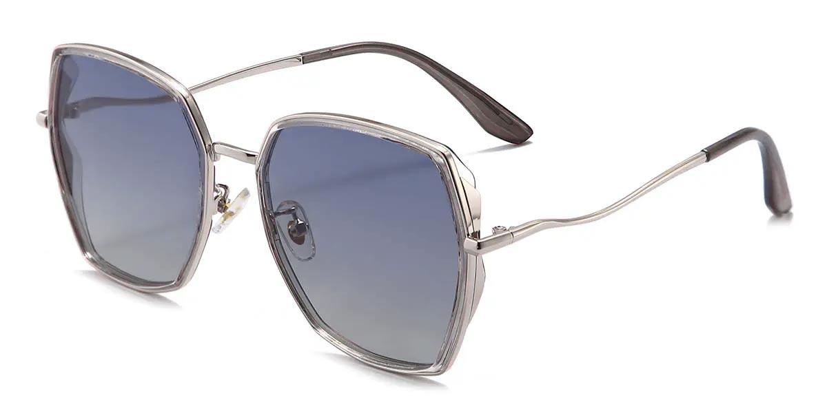 Clear Gradual Grey Kathi - Square Sunglasses