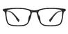 Black Serein - Rectangle Glasses