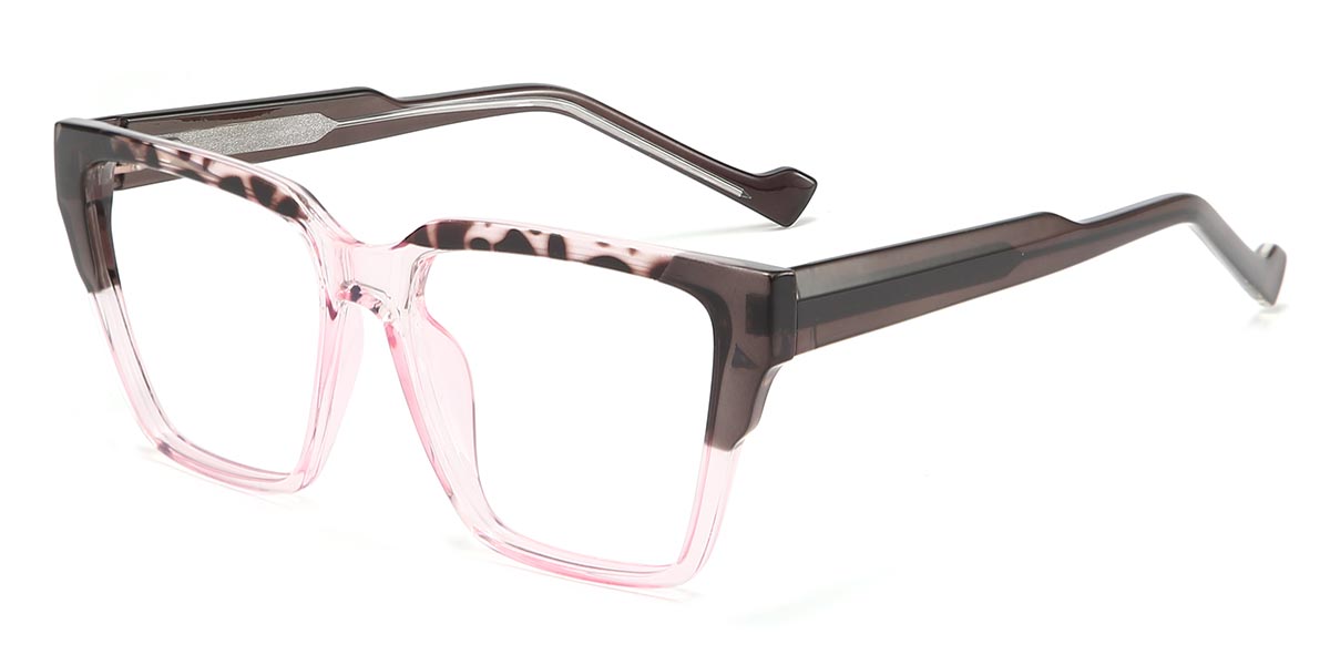 Pink Tortoiseshell Echo - Square Glasses