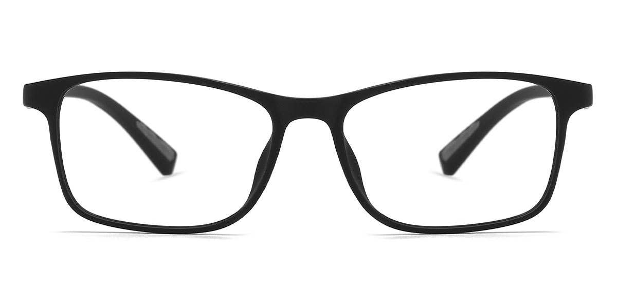 Matte Black Corey - Rectangle Glasses