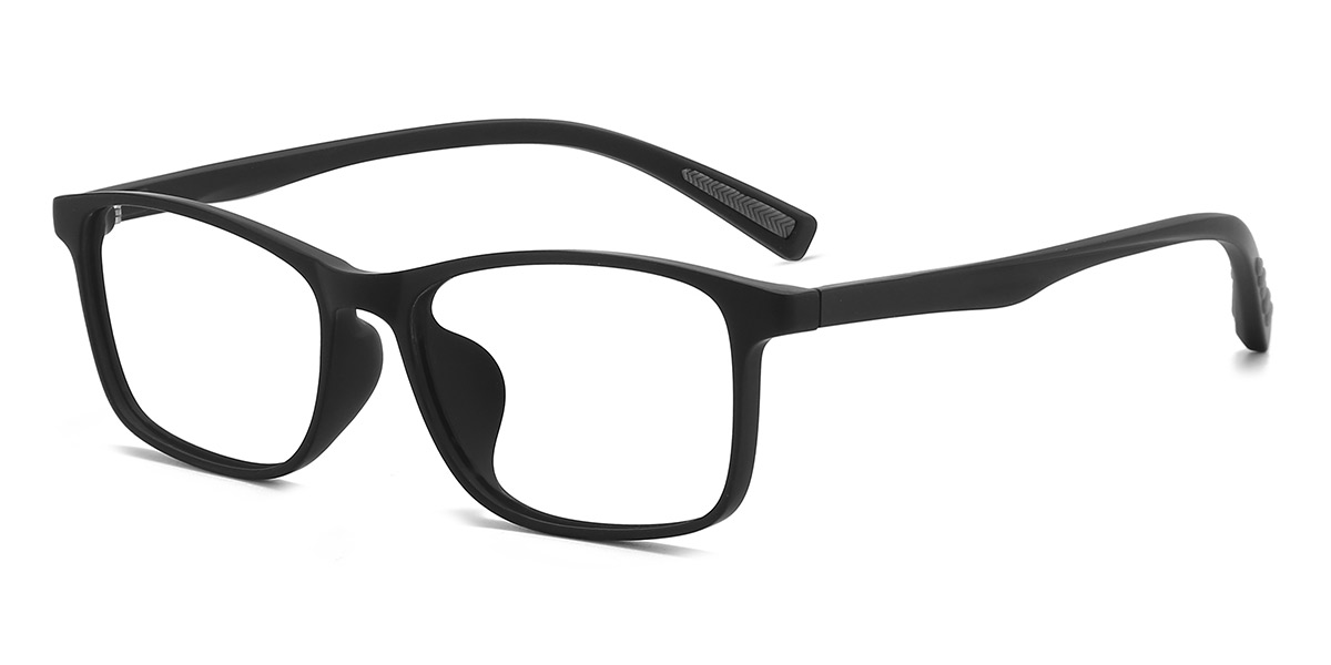 Matte Black Corey - Rectangle Glasses
