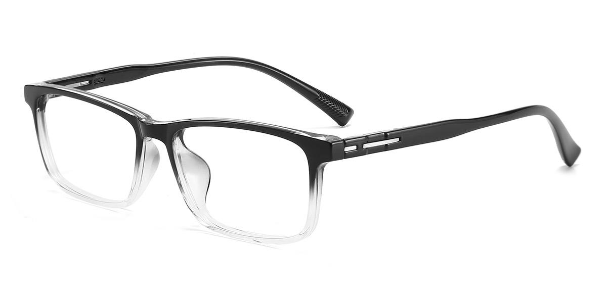 Black Clear Boris - Rectangle Glasses