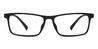 Matte Black Boris - Rectangle Glasses