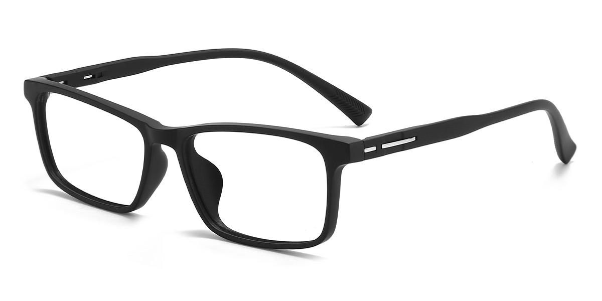 Matte Black Boris - Rectangle Glasses