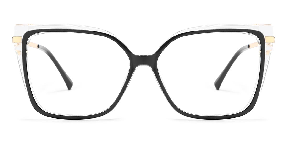 Black Clear Sarah - Square Glasses