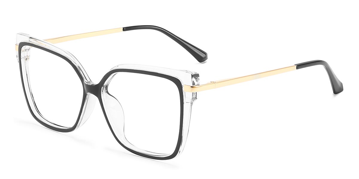 Black Clear Sarah - Square Glasses