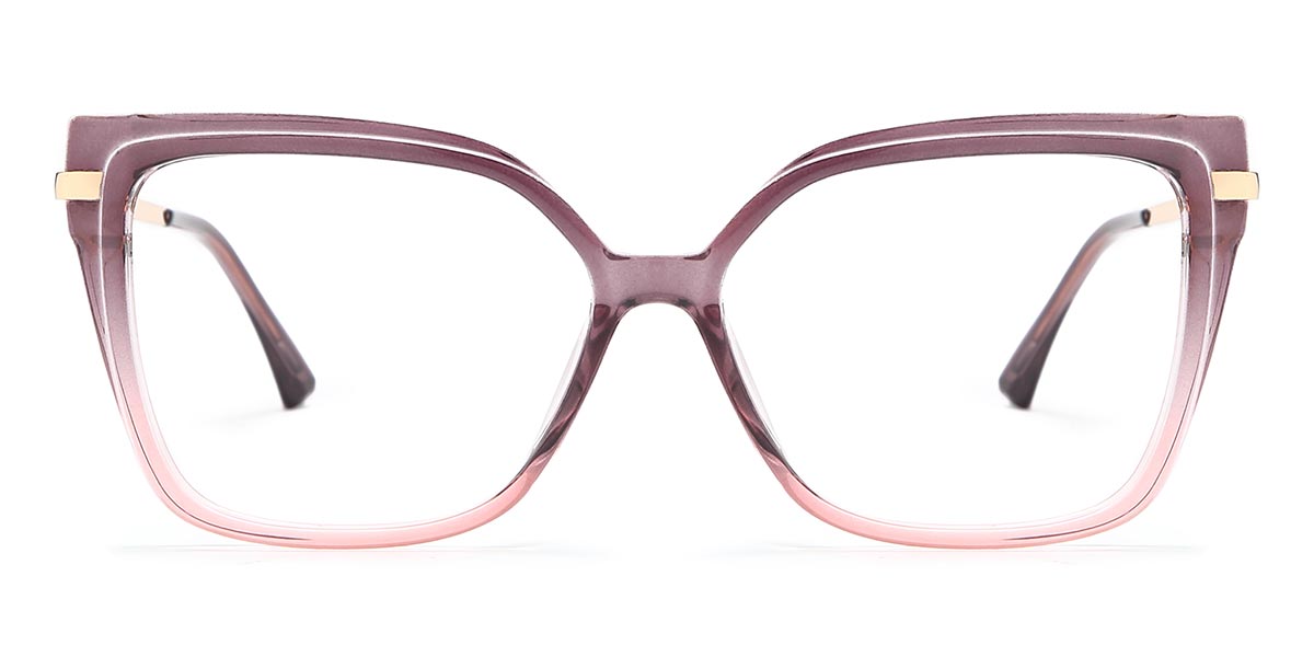 Purple Pink Sarah - Square Glasses