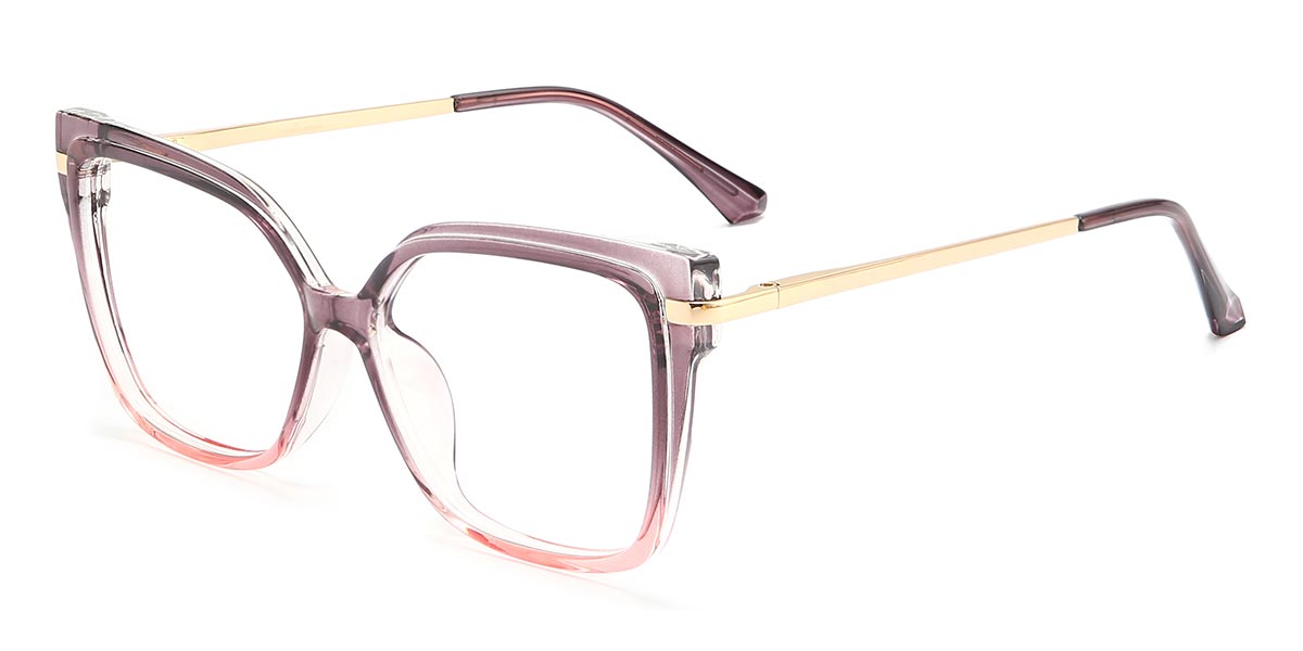 Purple Pink Sarah - Square Glasses