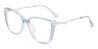 Light Blue Eghver - Square Glasses