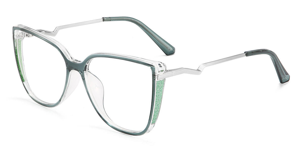 Dark Green Eghver - Square Glasses