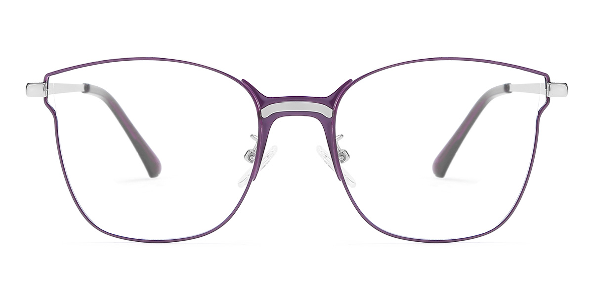 Plum Purple Frode - Square Glasses