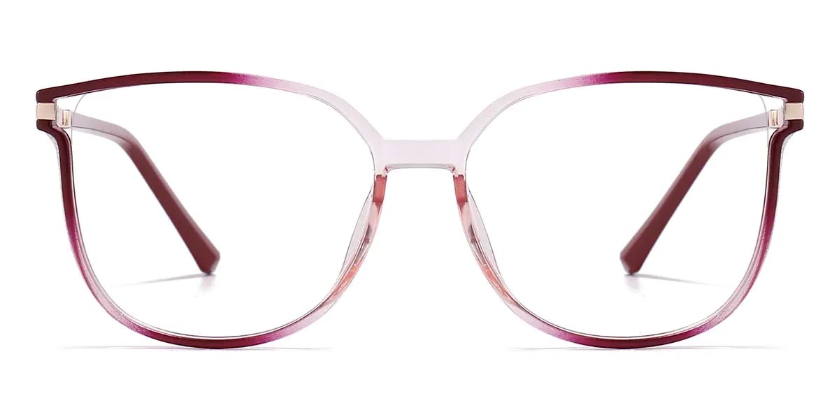 Gradient Rose Violet Harmony - Rectangle Glasses