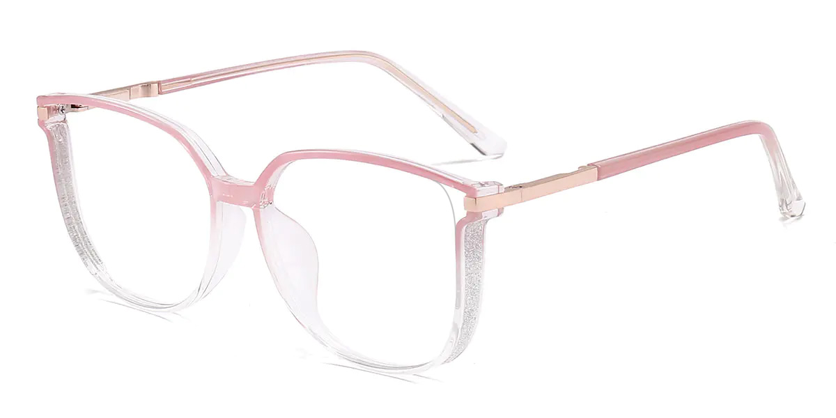 Gradient Light Pink Harmony - Rectangle Glasses