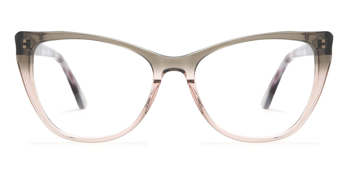 Grey Pink Gemma - Cat Eye Glasses