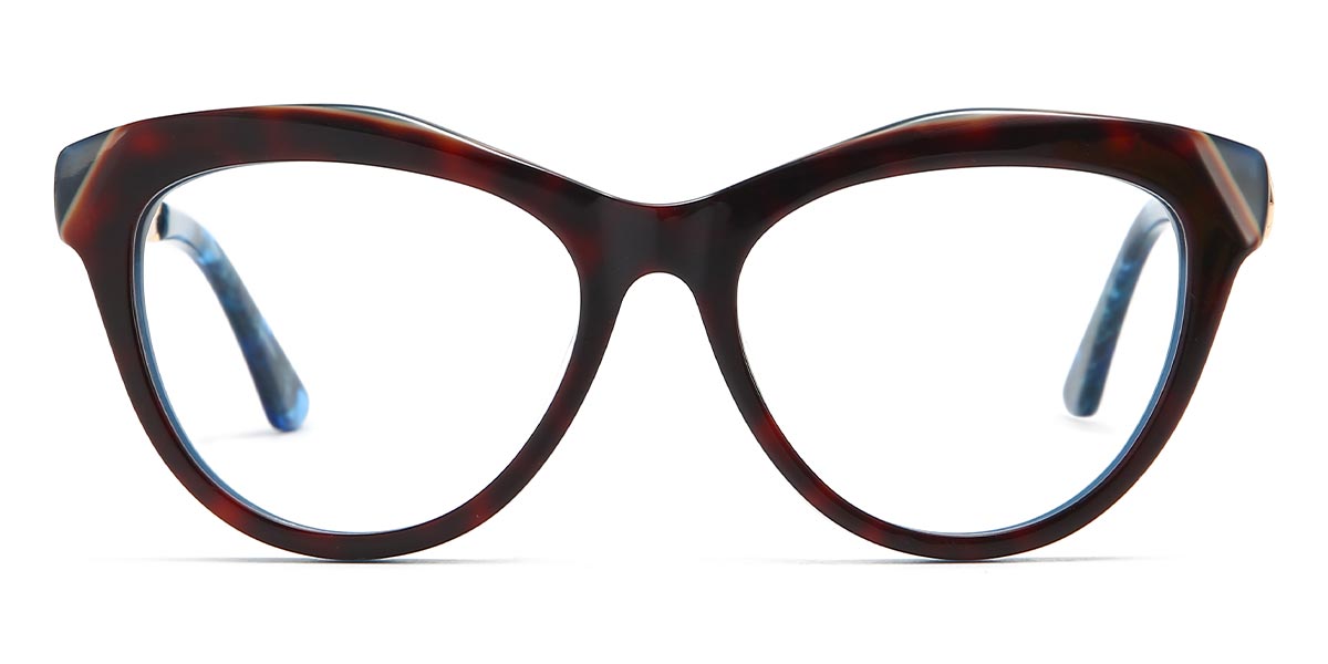 Deep Tortoiseshell Janet - Cat Eye Glasses
